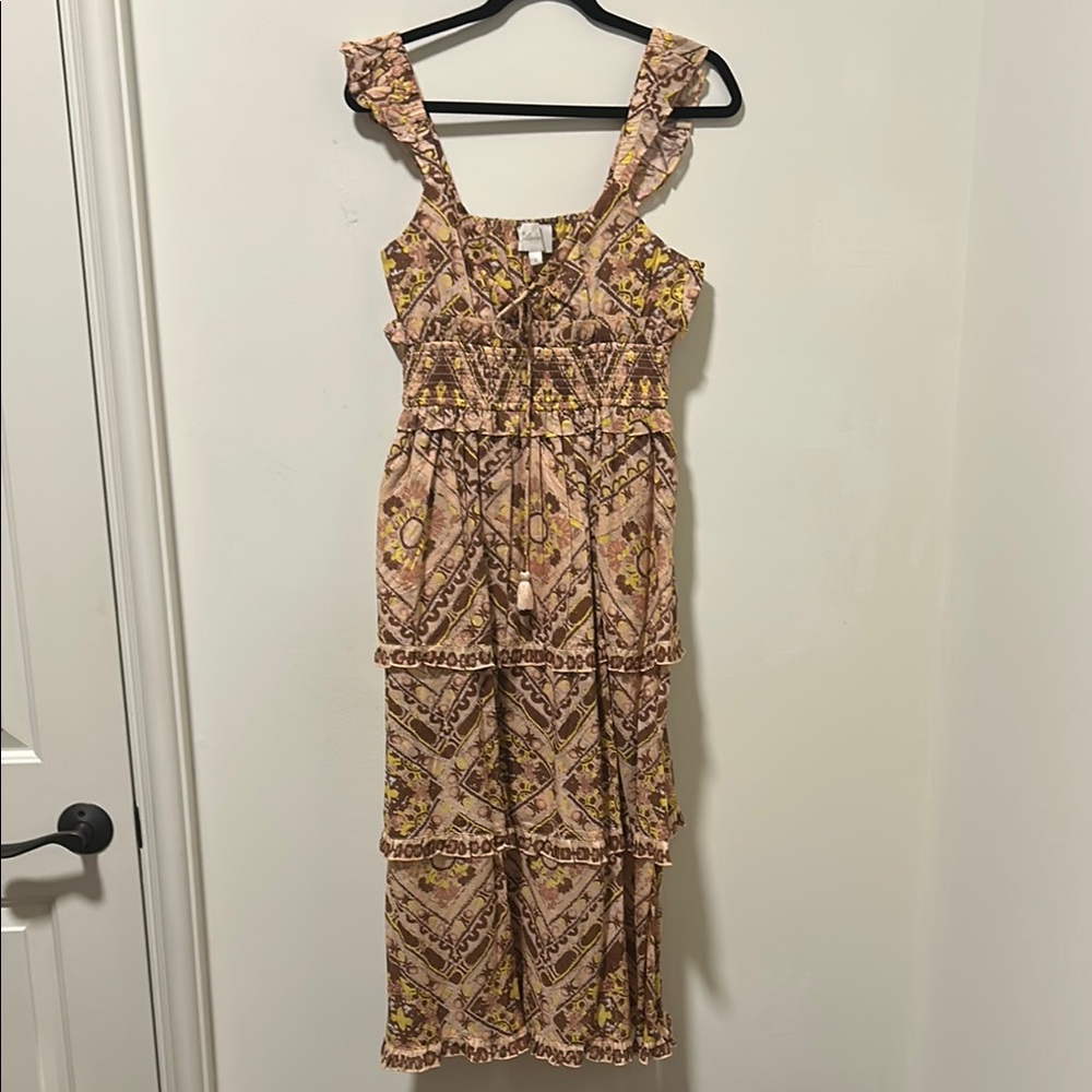 Cleobella Tiered Ruffle Midi Dress